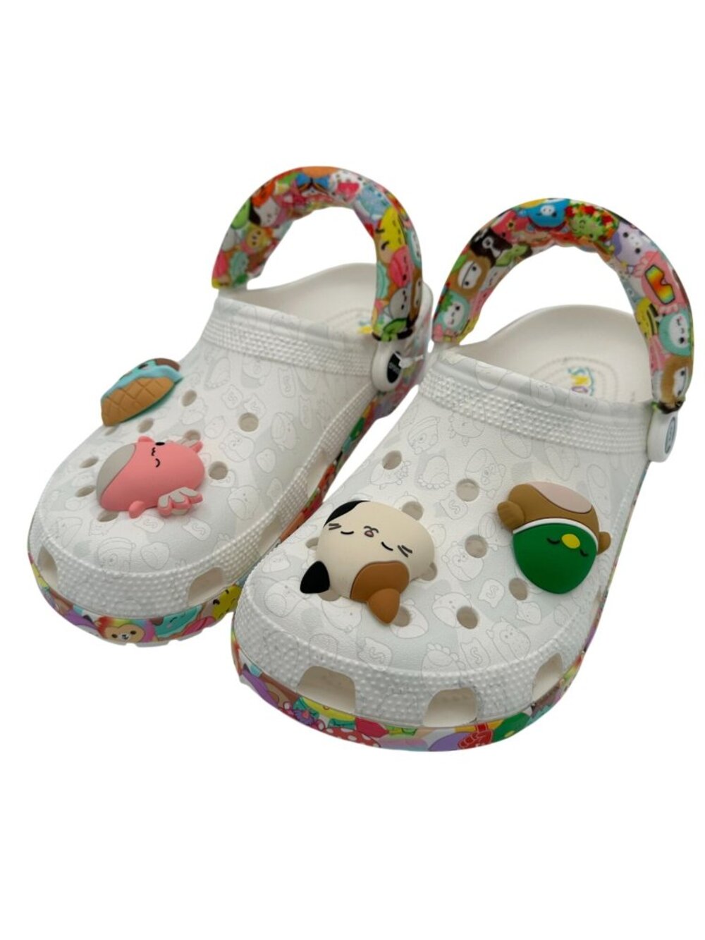 Crocs Squishmallows Clogs M8 W10 White Colorful Classic Cartoon Shoe Charms NEW - Picture 13 of 16
